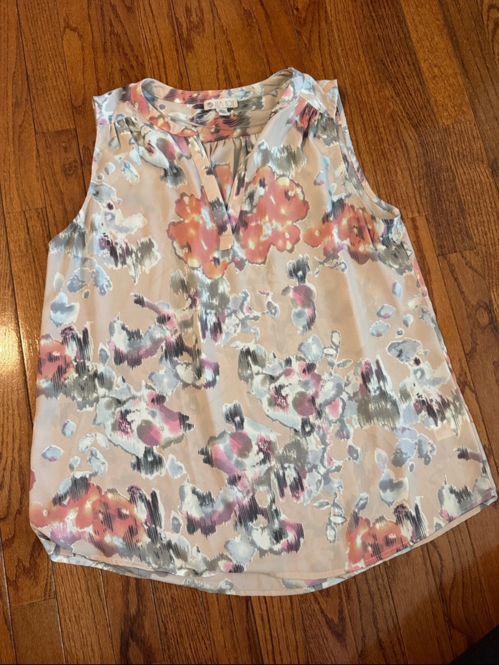 Floral Sleeveless Blouse - Pink Multi